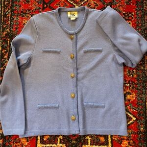 Women's Blue Cardigan Sweater